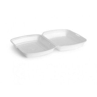 Menu box 1 -dielny, nedelený, XPS, biely 125 ks