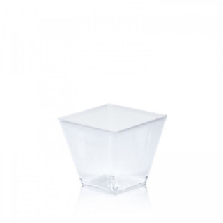 Finger food pohárik, číry, hranatý, 100 ml, 50 ks