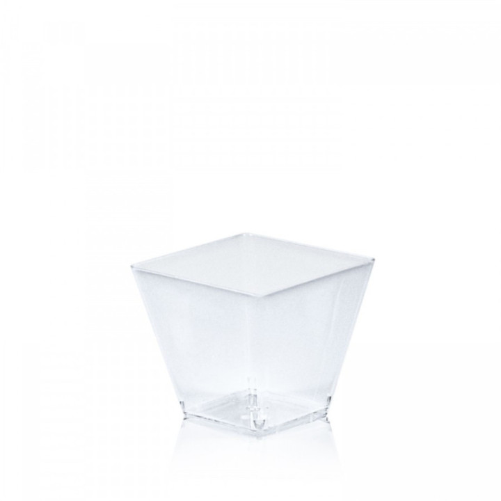 Finger food pohárik, číry, hranatý, 100 ml, 50 ks