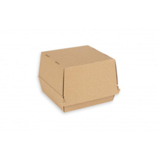 BOX hamburger 140x140x110 mm bez potlače, hnedý 50 ks