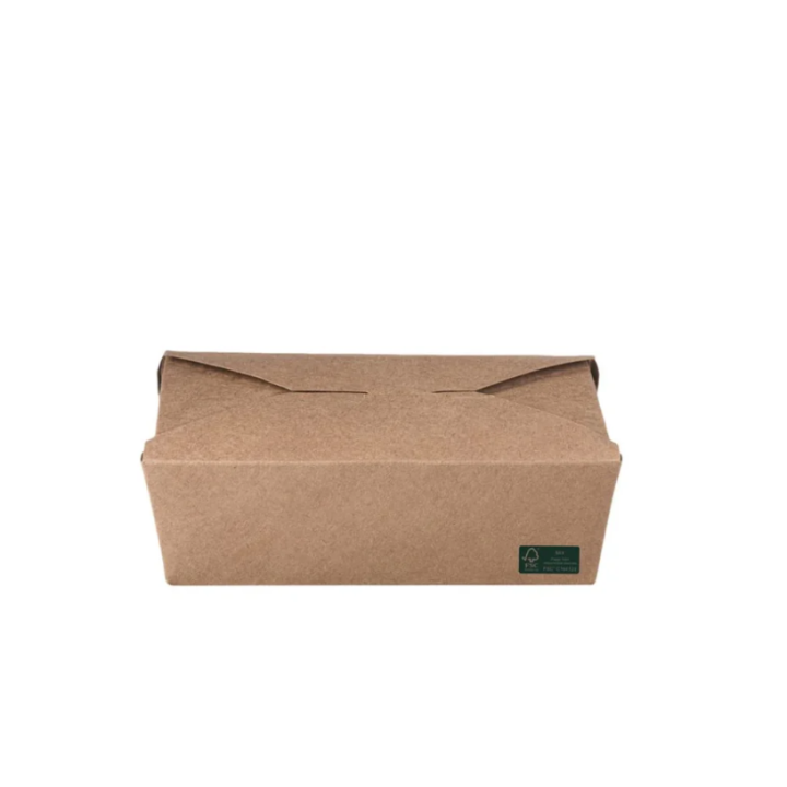 Krabička hnedá papierová, Kraft Flamo Box 800 ml, 112x90x64 mm, 50 ks