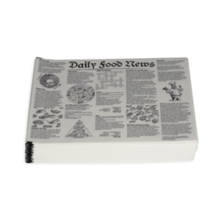 Baliaci papier nepremastiteľný s potlačou NOVINY 333x250 mm, 1000 ks