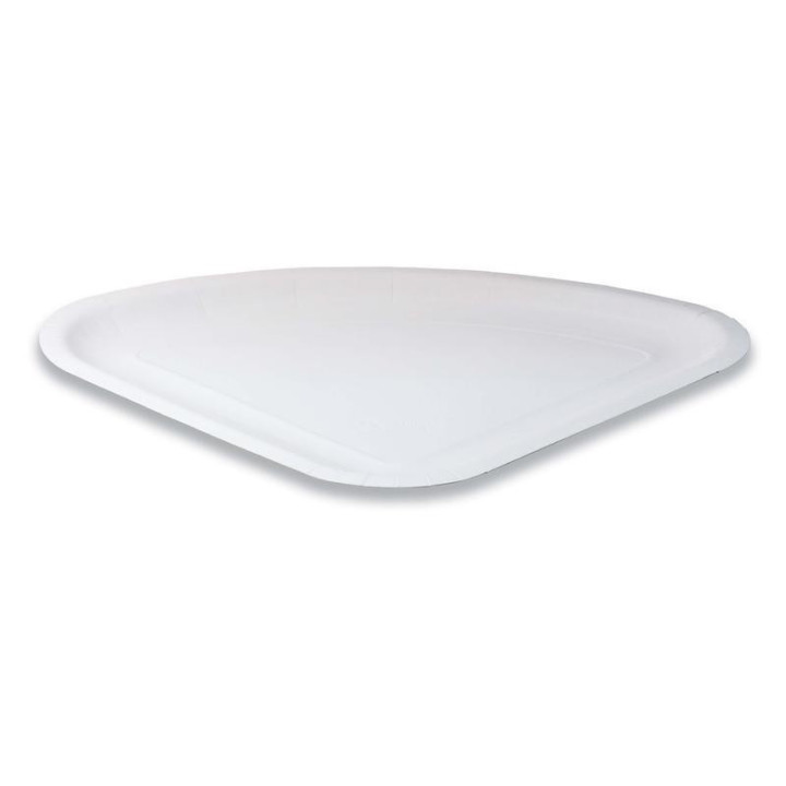 Tanier papierový na 1/4 pizze, biely, 100 ks