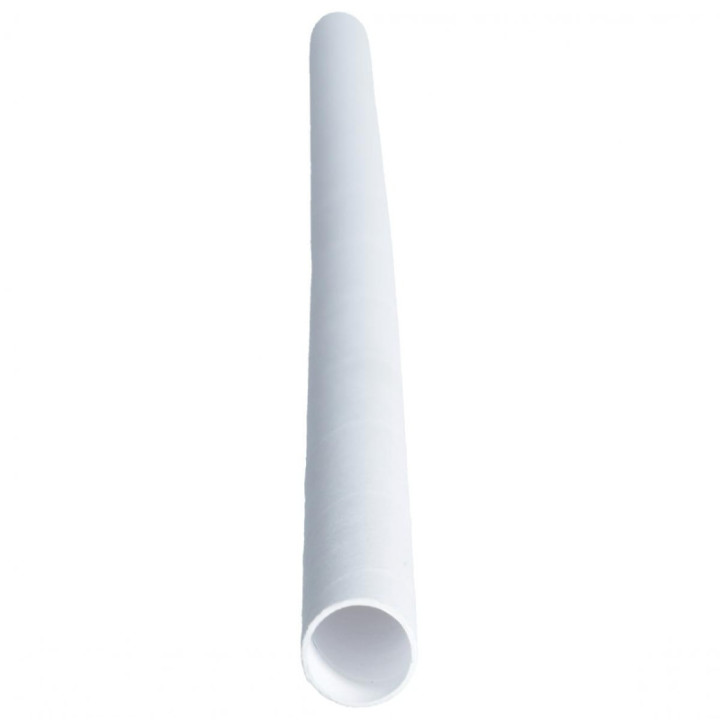 Slamky koktejlové JUMBO biele papierové 15 cm Ø8 cm