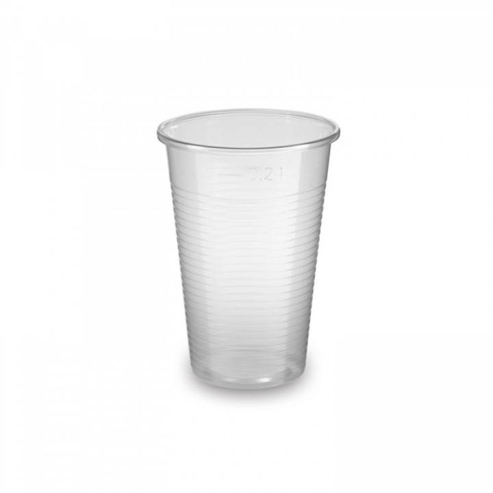 Pohár PP 200 ml, priehľadný, 70 mm, 100 ks/bal.