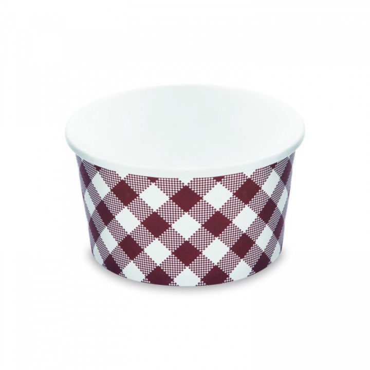 Papierová miska karovaná 350 ml, 115 mm, 50 ks