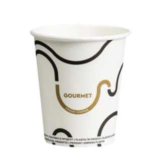 Papierový pohár biely s potlačou Gourmet 250 ml - 8oz - 50 ks