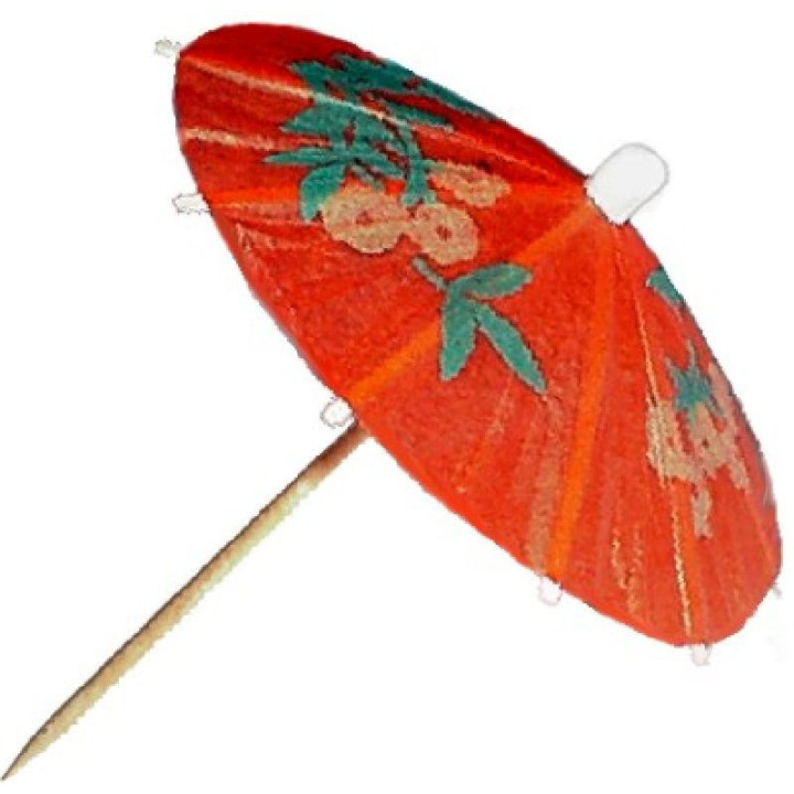 Dáždniček kokteilový, 10 cm, 6 ks