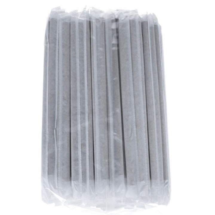Slamka JUMBO hnedá papierová 25 cm Ø8 mm, hygienicky balená, 100 ks.