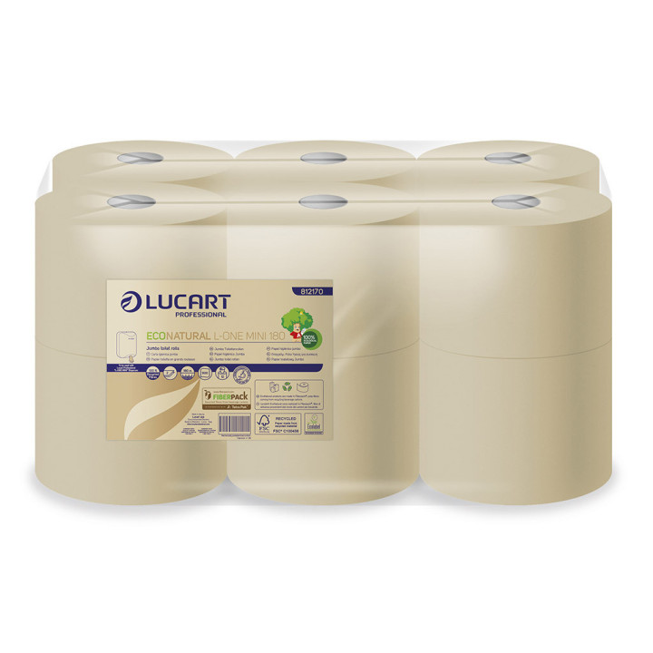 Toaletný papier LUCART ECO NATURAL L ONE MINI 180 - 12 ks - 812170