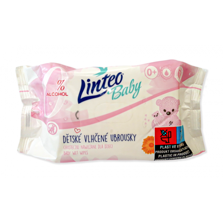 Vlhčené utierky detské LINTEO 72 ks