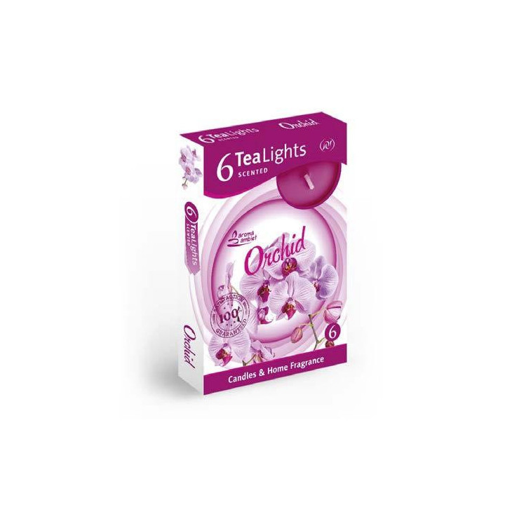 Sviečka aromatická 6ks/bal. vôňa: Orchid