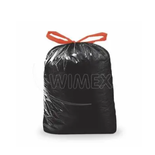 Vrece na odpad LDPE 70x100 cm, 38 mik., 120 L, 10 ks, zaťahovacie, čierne