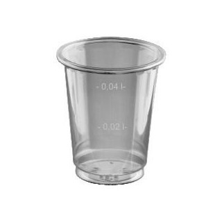 Pohár PET 2cl/4cl 40ks
