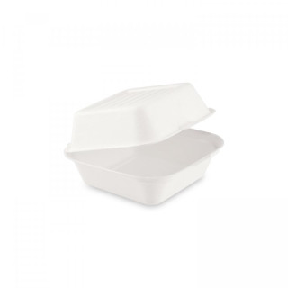 BURGER BOX z cukrovej trstiny 152x150x78 mm, 50 ks