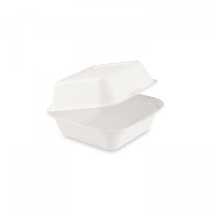 BURGER BOX z cukrovej trstiny 152x150x78 mm, 50 ks