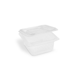 Miska rPET hranatá s vekom 500 ml, 50 ks/bal.