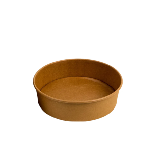 Kraft miska papierová okrúhla hnedá 1100 ml, 165 mm, 50 ks