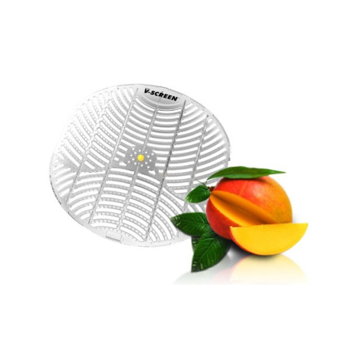 Sitko do pánskeho pisoára V-Screen Yellow - Citrus-Mango, 4 ks